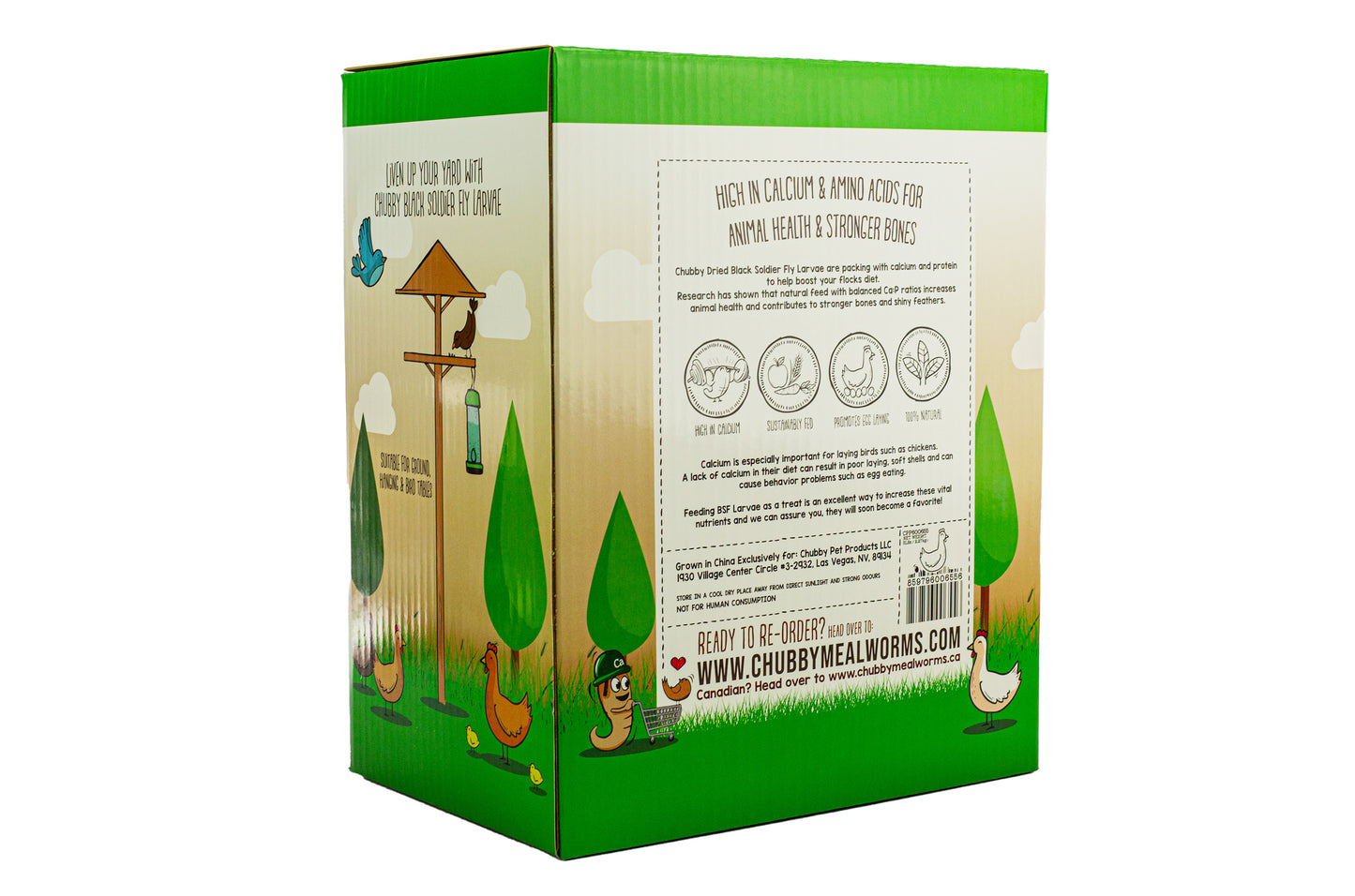 5Lb Chubby Dried Dried Black Soldier Fly Larvae Box