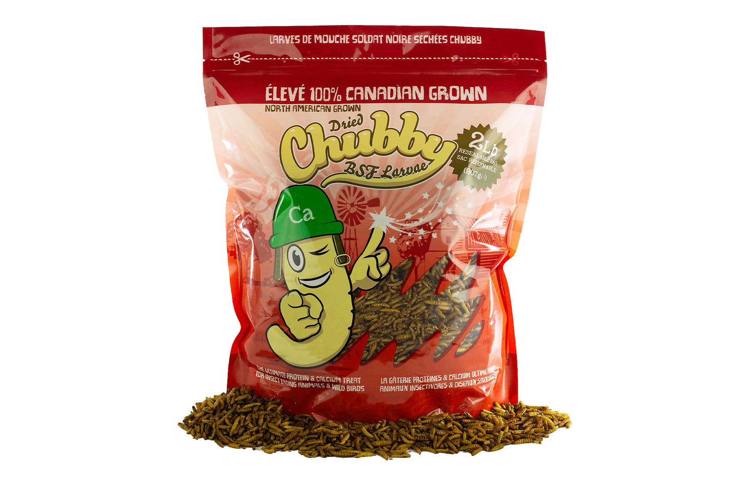 2LB Canadian Grown Chubby Dried Black Soldier Fly Larvae