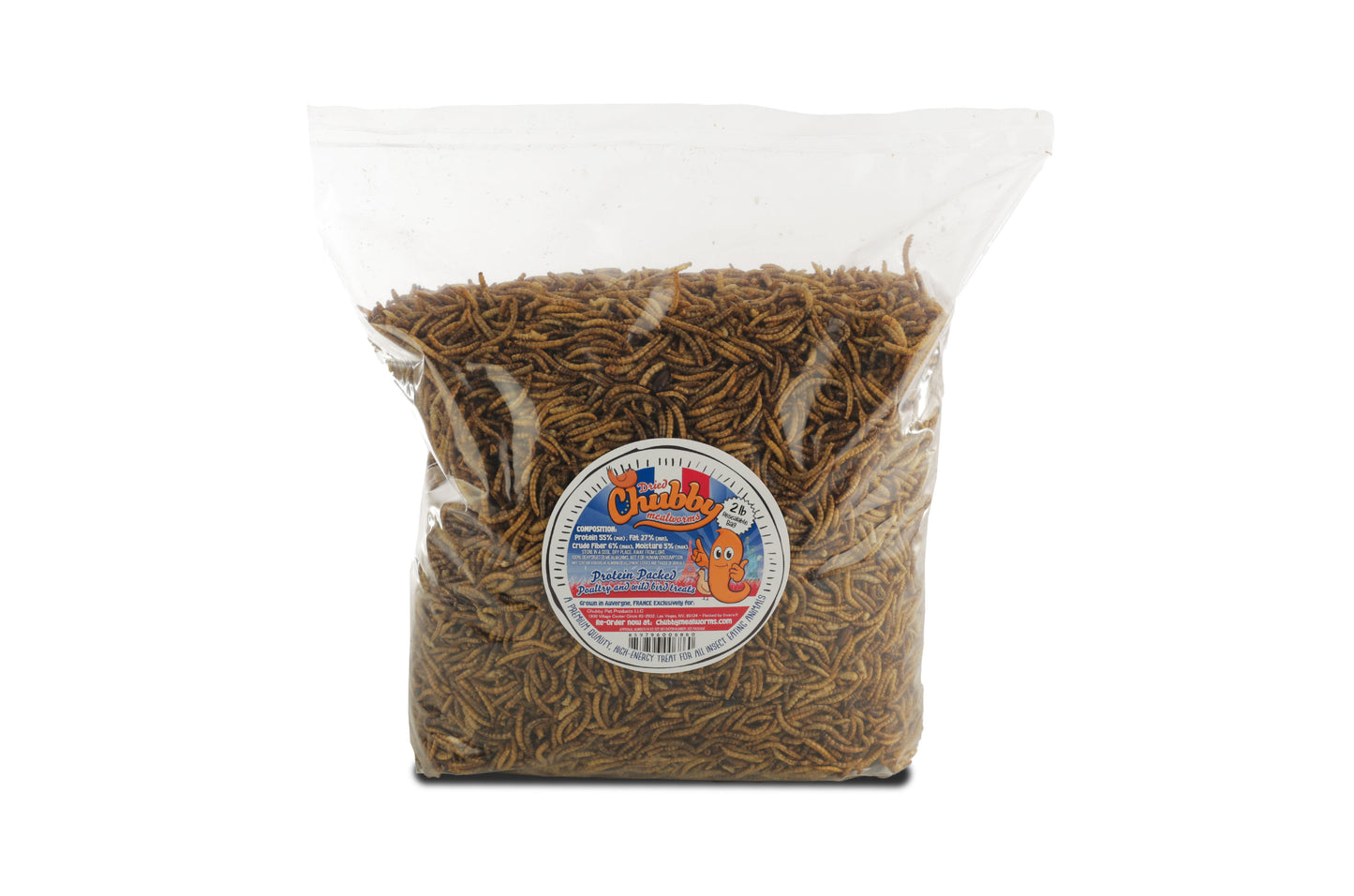 2lb French Grown Chubby Dried Mealworms