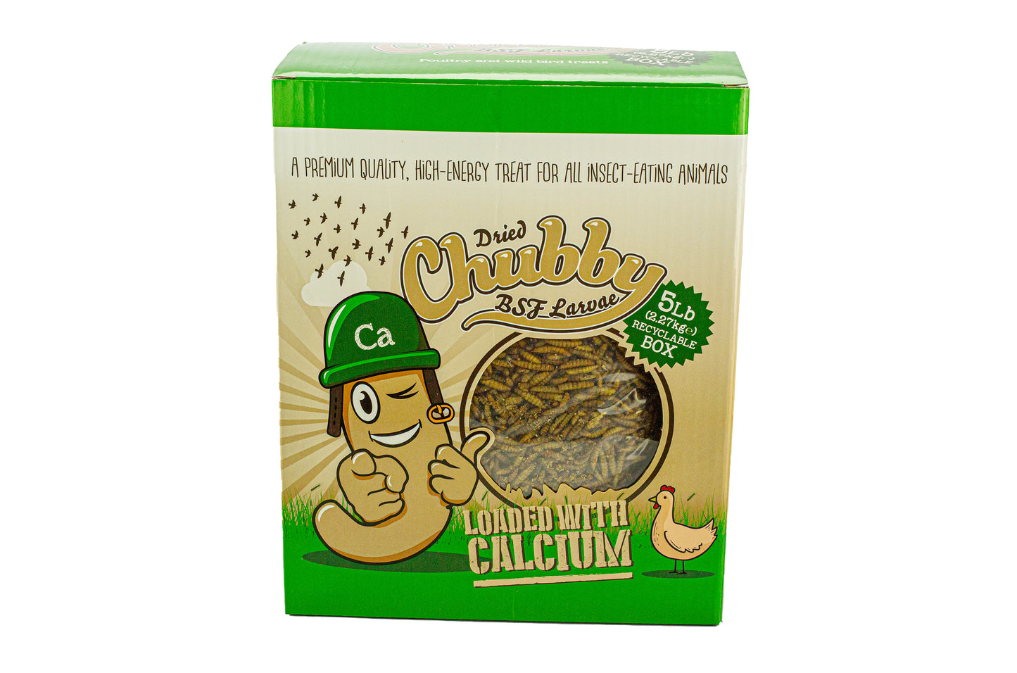 5Lb Chubby Dried Dried Black Soldier Fly Larvae Box