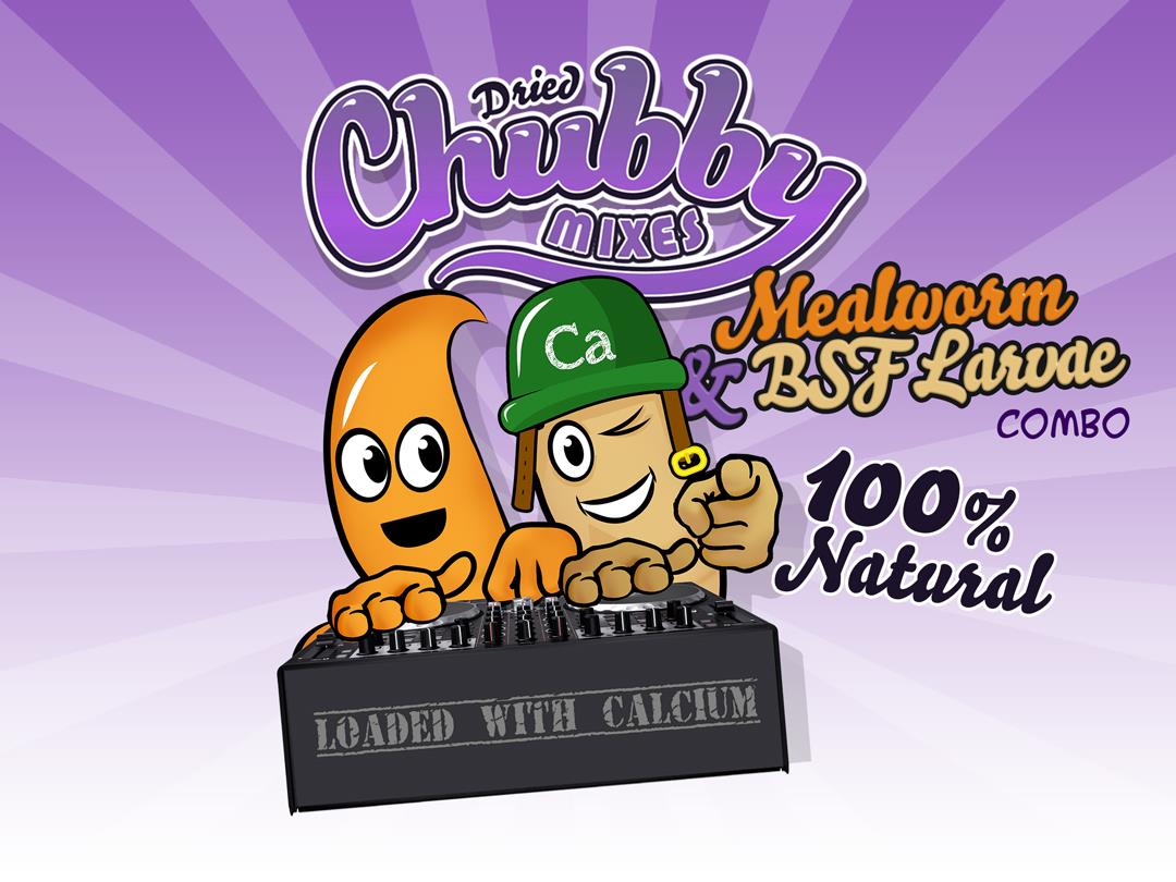 2lb Chubby Dried Mixes (Dried Mealworm & Black Soldier Fly Larvae)