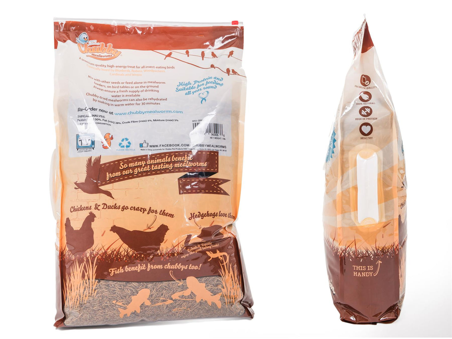 Chubby Dried Mealworms 15Lbs